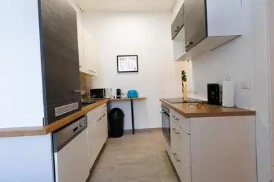 Küche/Küchenzeile in der Unterkunft Apartments Deluxe zum Wohlfühlen