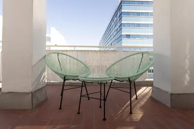 Ein Balkon oder eine Terrasse in der Unterkunft Terrassen Apartment bei der Staatsoper- Naschmarkt