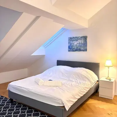 Ein Bett oder Betten in einem Zimmer der Unterkunft Simply third Apartment