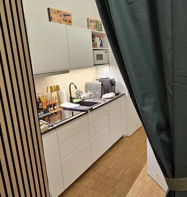 Küche/Küchenzeile in der Unterkunft Mauthaus Lichtenstein