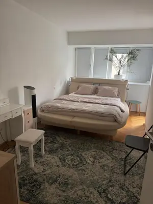 Ein Bett oder Betten in einem Zimmer der Unterkunft Modern apartment to stay in Vienna