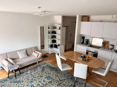 Küche/Küchenzeile in der Unterkunft Modern apartment to stay in Vienna