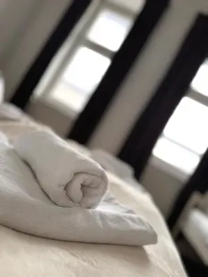 Ein Bett oder Betten in einem Zimmer der Unterkunft X Apartment Vienna