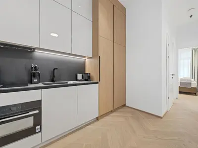 Küche/Küchenzeile in der Unterkunft Living No 5 by GT7 Hospitality