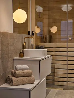 Ein Badezimmer in der Unterkunft Luxury Apartment with Sauna in City Center