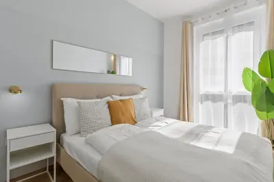 Ein Bett oder Betten in einem Zimmer der Unterkunft 4 Min to Metro I 12 Min to Inner City I Top Wifi