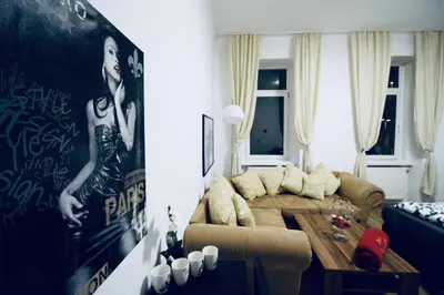 Ein Sitzbereich in der Unterkunft Modern 2BR Family-Friendly Apartment