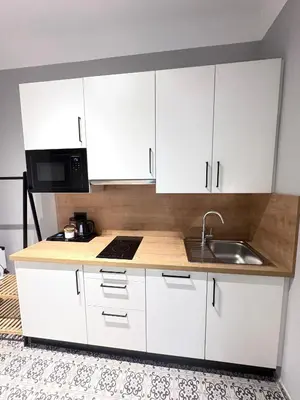 Küche/Küchenzeile in der Unterkunft Art Living Vienna