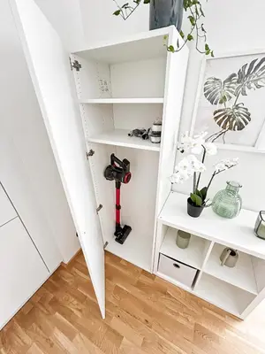 Grundriss der Unterkunft Zentrales Business Apartment mit Schlafzimmer