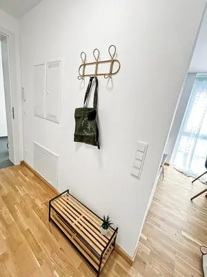 Grundriss der Unterkunft Zentrales Business Apartment mit Schlafzimmer