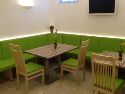 Ein Sitzbereich in der Unterkunft Gästehaus Karassowitsch