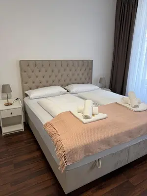 Ein Bett oder Betten in einem Zimmer der Unterkunft Apartment in heart of Vienna 4