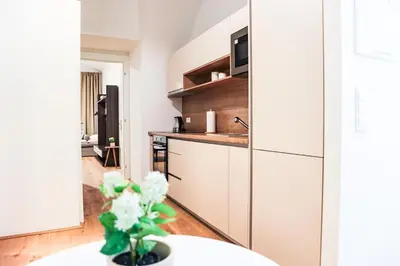 Küche/Küchenzeile in der Unterkunft Apartment Comfort - right near Vienna's Old City
