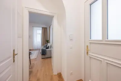 Ein Sitzbereich in der Unterkunft Apartment Majestic - right near Vienna's Old City