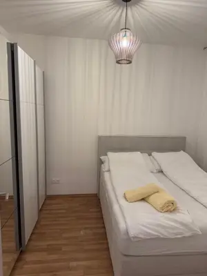 Ein Bett oder Betten in einem Zimmer der Unterkunft Wohnung in 1030 Wien
