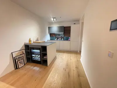 Küche/Küchenzeile in der Unterkunft 1-Bedroom Luxury Apartment in the Heart of Vienna with Kitchen