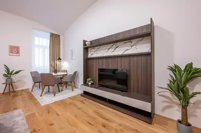 Ein Sitzbereich in der Unterkunft Apartment Sunshine - right near Vienna's Old City
