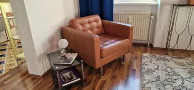 Ein Sitzbereich in der Unterkunft MALA Modern Vienna Flair Apartment Donaustadt