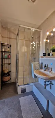 Ein Badezimmer in der Unterkunft MALA Modern Vienna Flair Apartment Donaustadt