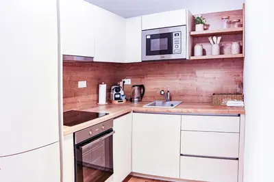 Küche/Küchenzeile in der Unterkunft Apartment Deluxe - right near Vienna's Old City