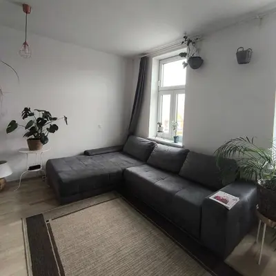 Ein Sitzbereich in der Unterkunft Chic studio in Vienna's heart