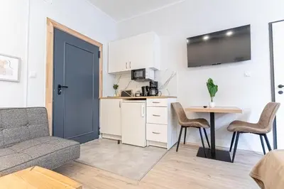 Küche/Küchenzeile in der Unterkunft Chic Studio Apartment at 12th District in Vienna