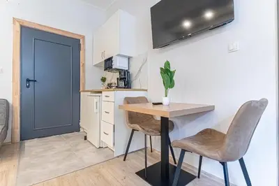 Küche/Küchenzeile in der Unterkunft Chic Studio Apartment at 12th District in Vienna