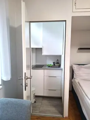 Küche/Küchenzeile in der Unterkunft Apartment Studio Med Uni Wien