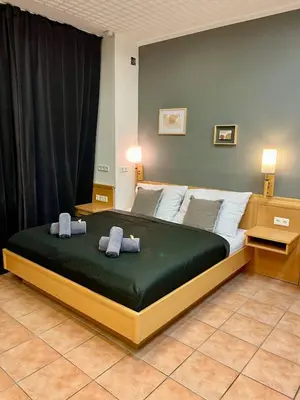 Ein Bett oder Betten in einem Zimmer der Unterkunft Spacious Apartment in Vienna Center
