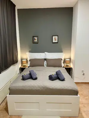 Ein Bett oder Betten in einem Zimmer der Unterkunft Spacious Apartment in Vienna Center
