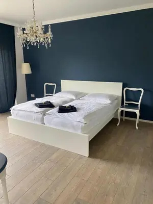 Ein Bett oder Betten in einem Zimmer der Unterkunft Ferienhaus
