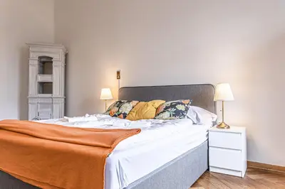 Ein Bett oder Betten in einem Zimmer der Unterkunft Two Charming Apartments near Volksoper & AKH