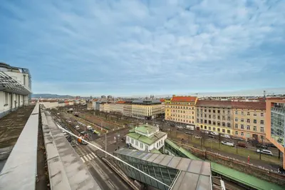 Ein allgemeiner Blick auf Wien oder ein Stadtblick von der Ferienwohnung aus