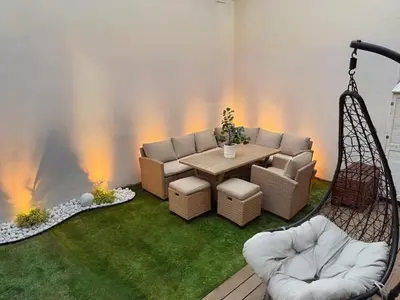 Ein Sitzbereich in der Unterkunft Dreamy Garden Residence