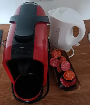Kaffee-/Teezubehör in der Unterkunft Studio mit Terasse