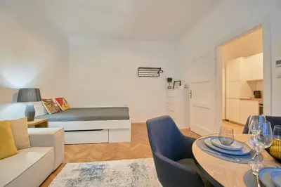 Ein Sitzbereich in der Unterkunft posh Studio Apartment - klassisch & schick