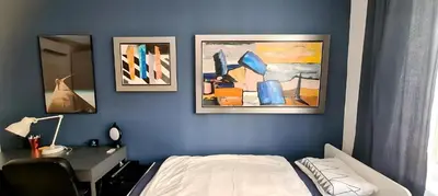 Ein Bett oder Betten in einem Zimmer der Unterkunft ArtApartment near Stephansplatz Stylish 2 Bedroom with AC