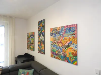Ein Sitzbereich in der Unterkunft Wien Schwechat Apartment Airport