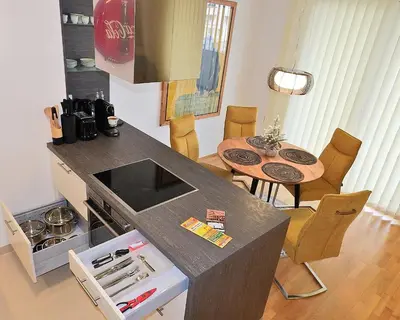 Ein Sitzbereich in der Unterkunft Wien Schwechat Apartment Airport