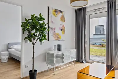 Ein Sitzbereich in der Unterkunft HIRSCH Apartments