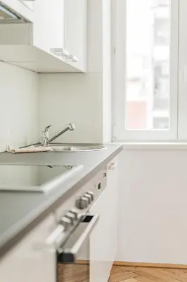 Küche/Küchenzeile in der Unterkunft Vienna Living Loft - Favoriten