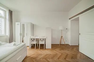 Ein Bett oder Betten in einem Zimmer der Unterkunft Vienna Living Loft - Favoriten