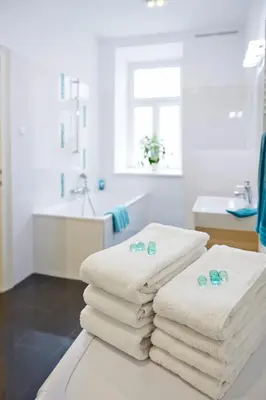 Ein Bett oder Betten in einem Zimmer der Unterkunft Stadthalle - FamilyCityApartment