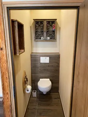 Ein Badezimmer in der Unterkunft Frühstückspension Das Einser