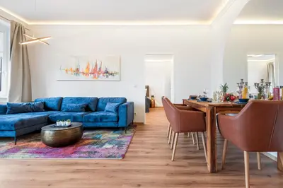 Ein Sitzbereich in der Unterkunft 1 Bedroom, TV, modern Design
