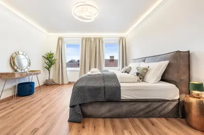 Ein Bett oder Betten in einem Zimmer der Unterkunft 1 Bedroom, TV, modern Design