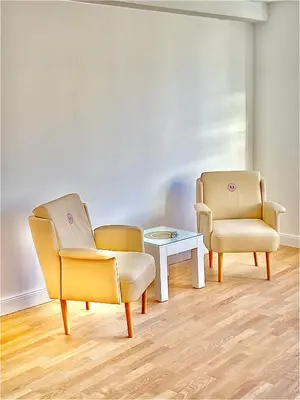 Ein Sitzbereich in der Unterkunft Steiner Residences Mödling