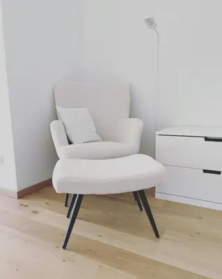 Ein Sitzbereich in der Unterkunft Ferienwohnung Seepark Oggau