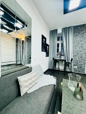 Ein Sitzbereich in der Unterkunft Studio Apartment For 3 People, 15 Minutes to Rathausplatz