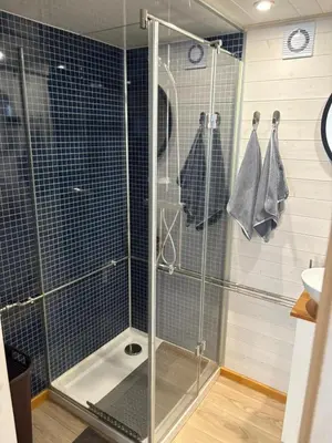 Ein Badezimmer in der Unterkunft Tiny House am See